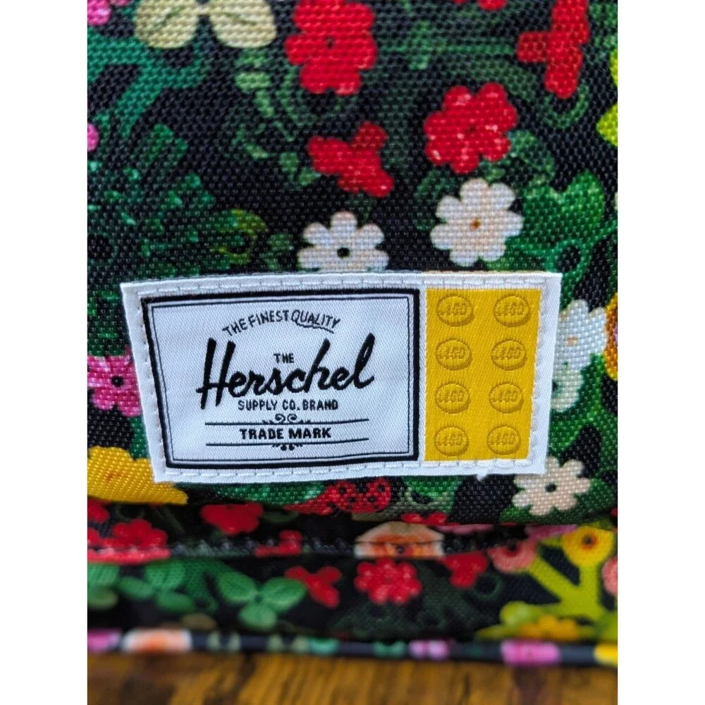 LEGO Herschel Heritage Youth Backpack Scavenger Hunt Meadow Floral NWT